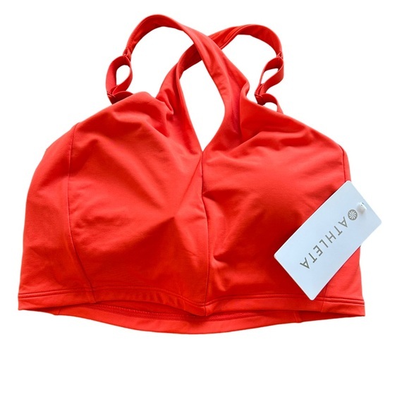 Athleta Other - Athleta D/DD Crossback Bikini Top Coral Red NWT Size Small Support Swim